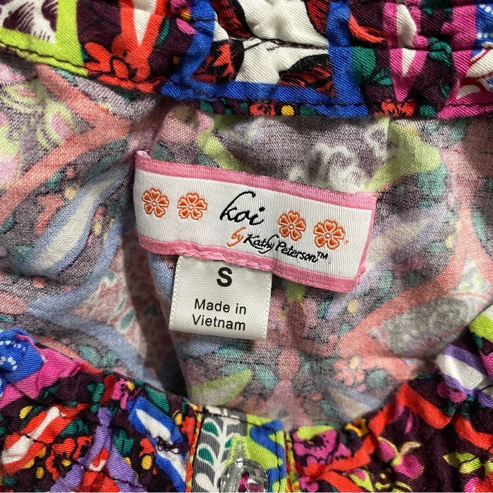 Koi Happy Colorful Bohemian Boho Pattern Print Sh… - image 6